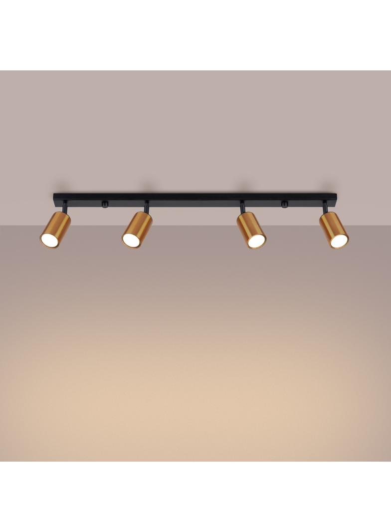 Plafon WINX 4L czarny/miedź