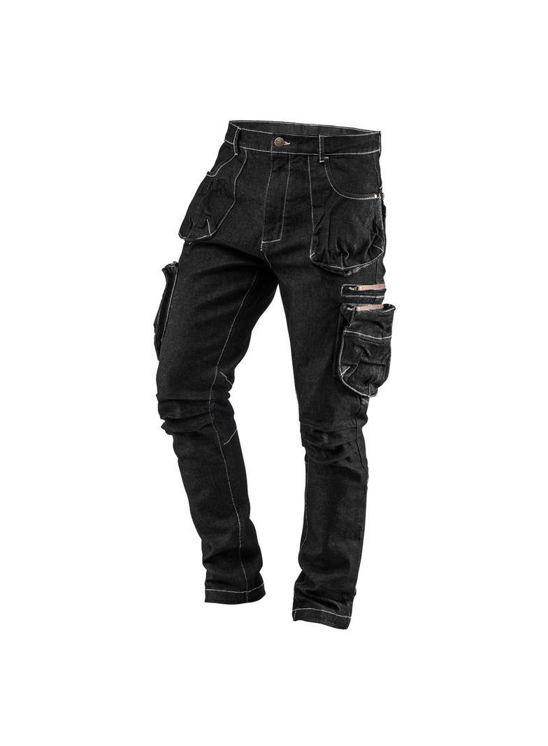 Spodnie robocze 5-kieszeniowe DENIM, czarne, rozmiar L