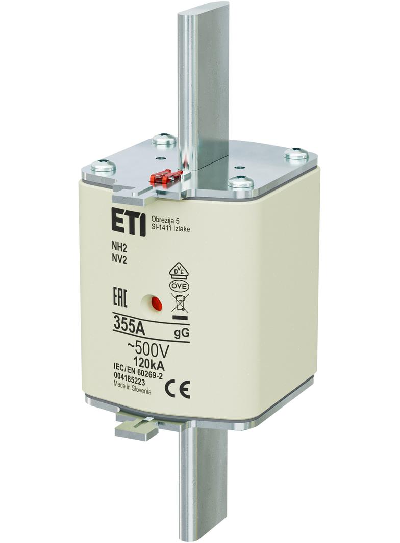 Wkładka topikowa NH zwłoczna KOMBI NH2 gG 355A 500V 004185223 ETI