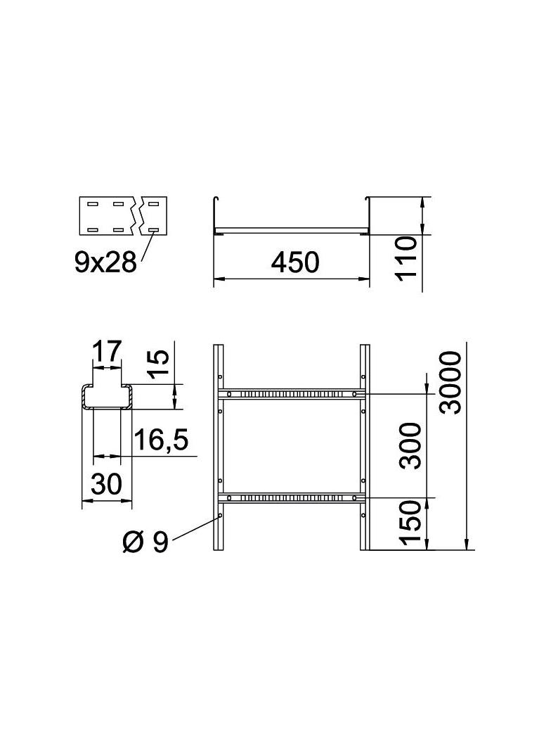 LCIS 1145 6 FT Drabina kablowa