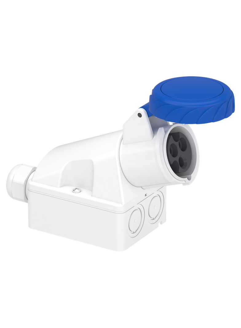 Gniazdo Pratika montaż naścienny 2P+PE 16A IP 67 230V