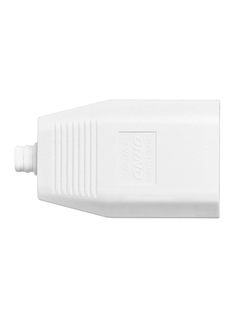 Gniazdo płaskie bez uziemienia, 2,5A, 250V, biały poliwęglan, 1 sztuka OR-AE-13242/W ORNO