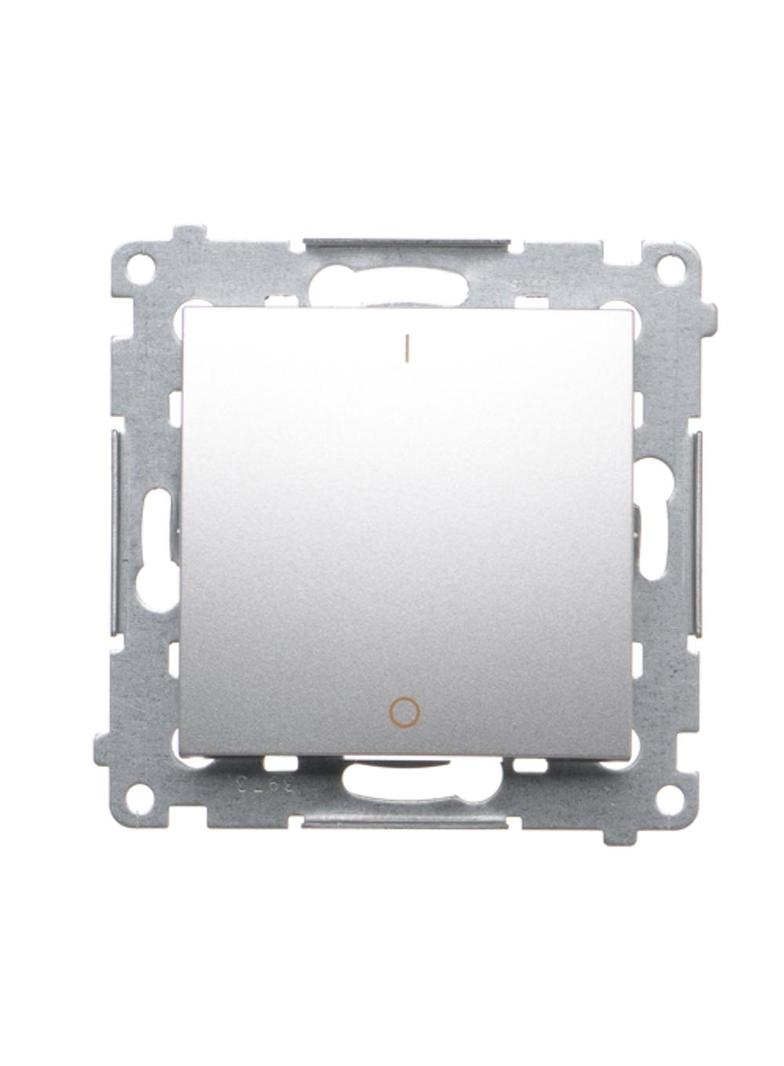 Simon 54 Łącznik dwubiegunowy 10A szybkozłączka srebrny mat