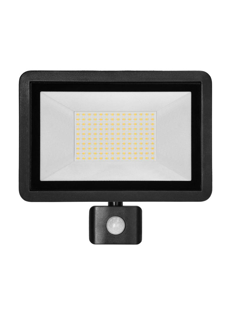 FARO S LED 100W naświetlacz z PIR 8000lm, IP44, 4000K, aluminium + szkło
