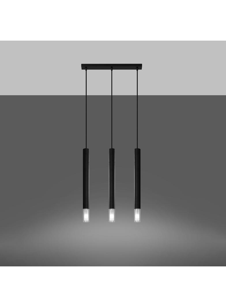 Sollux Lampa wisząca WEZYR 3 czarna