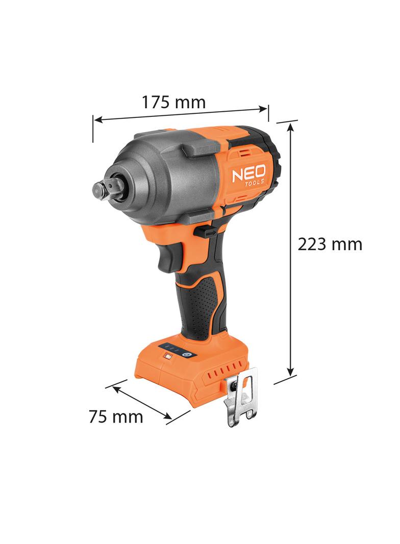 Klucz udarowy bezszczotkowy 18V, 850Nm, 1/2”, Energy+, bez akumulatora