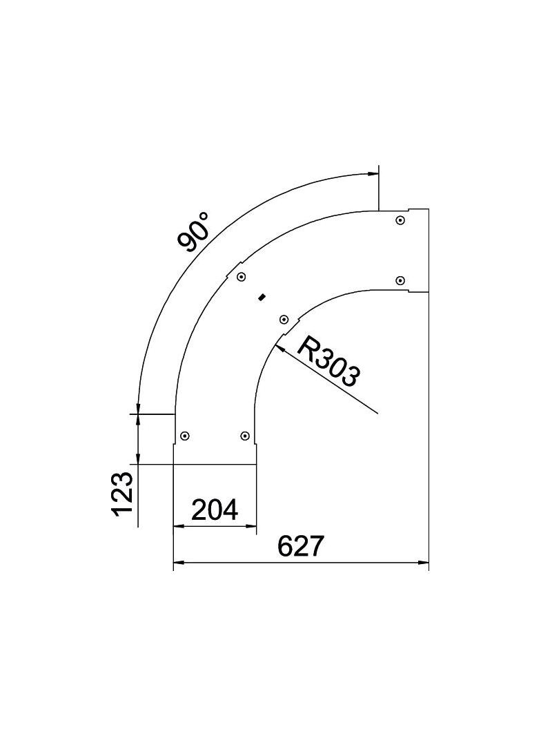 LBD 90 200 R3 A2 Pokrywa łuku 90°
