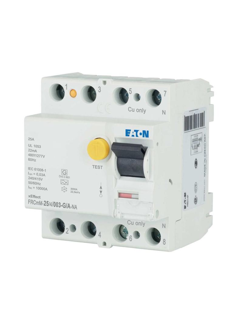 FRCMM-25/4/003-G/A-NA Wyłącznik różnicowoprądowy 10kA 25A 4P 30mA typ G/A 167107 EATON