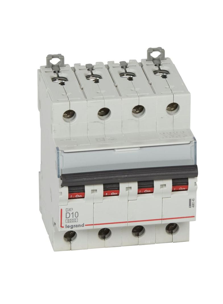 Wyłącznik Nadprądowy S 304 4P D10A 6kA DX3 408145 LEGRAND
