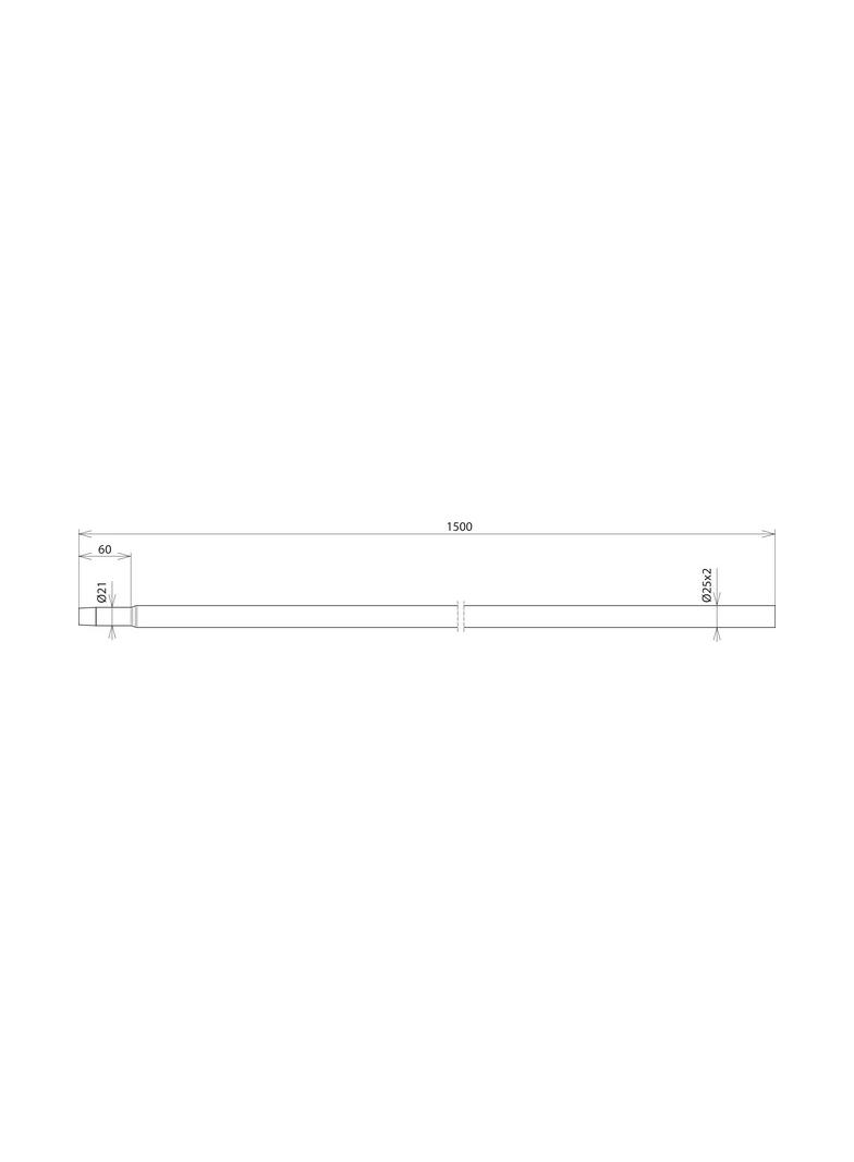 Uziom rurowy, fi 25 mm, dł. 1500 mm, NIRO