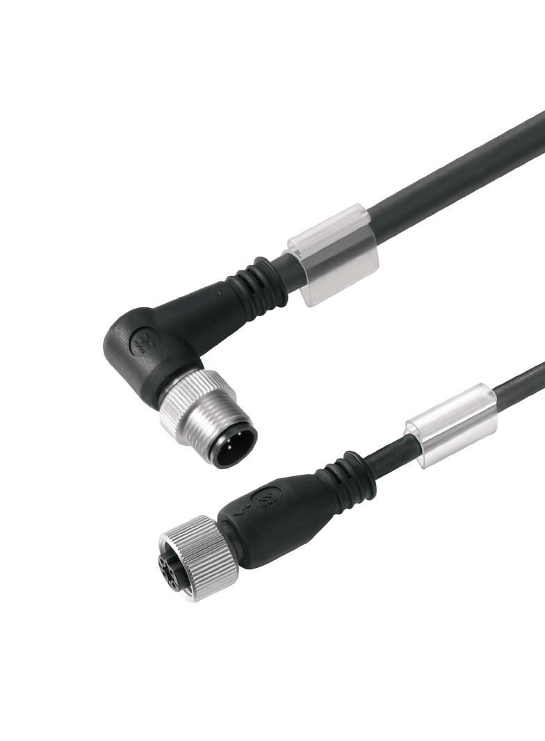 SAIL-M12WM12G-4-1.5U Przewód czujnika-siłownika (zmontowany), Kabel połączeniowy, M12 / M12, Liczba biegunów: 4, Długość kabla: 1.5 m, złącze męskie, kątowe - złącze żeńsk /1szt. 1071990150 WEIDMÜLLER