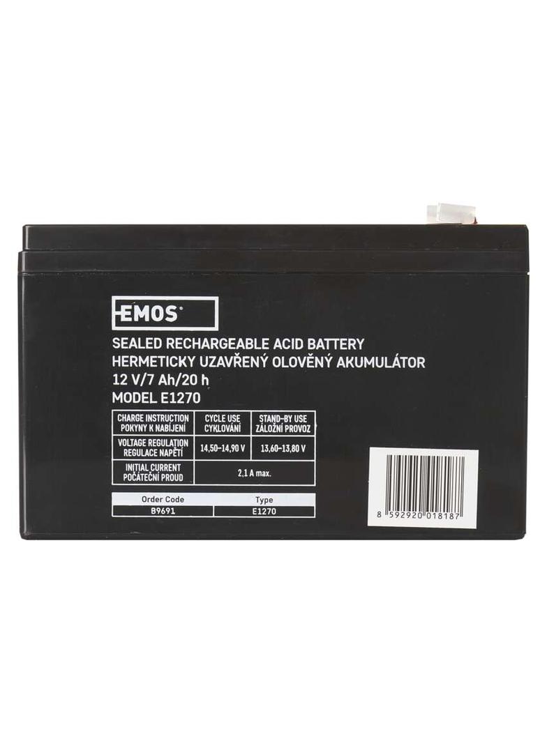 Akumulator AGM 12V 7Ah F4,7 B9691 EMOS