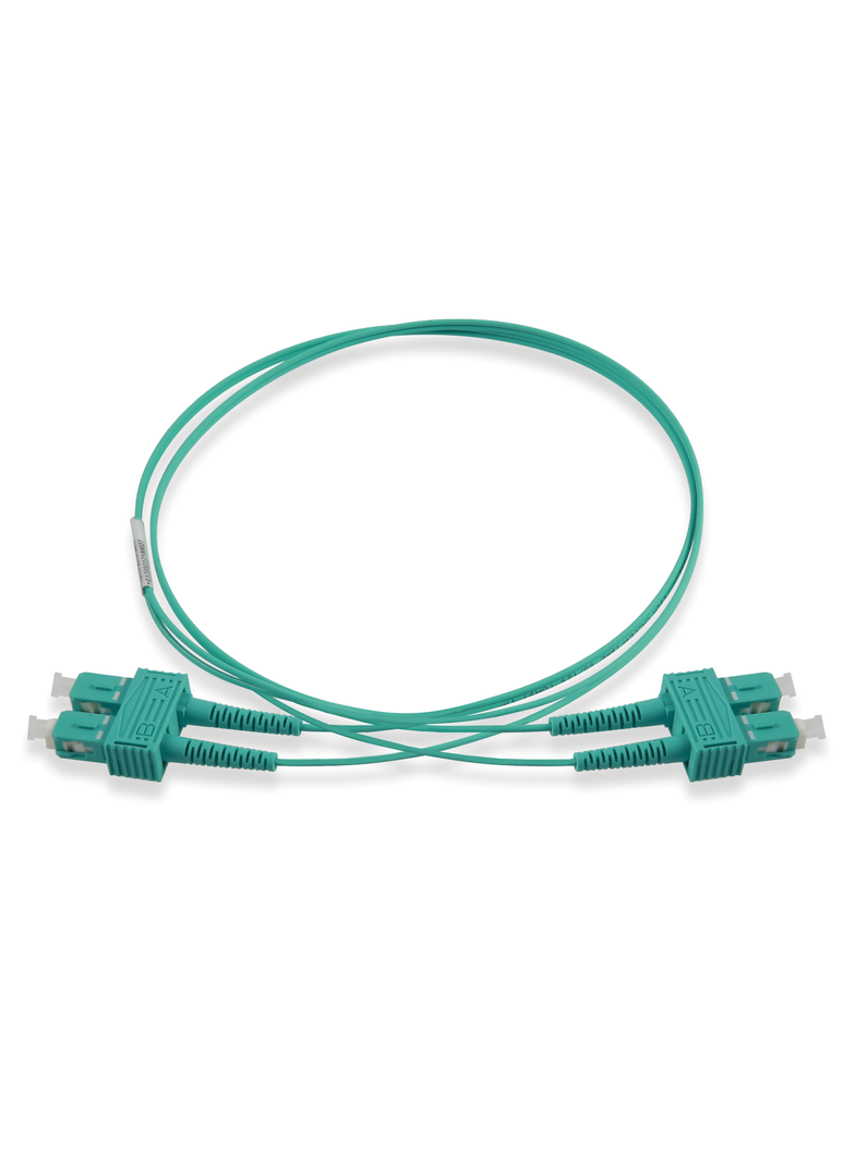 Patchcord światłowodowy, Actassi, OM3, SC-SC, dwustronny, LSZH, 3 m