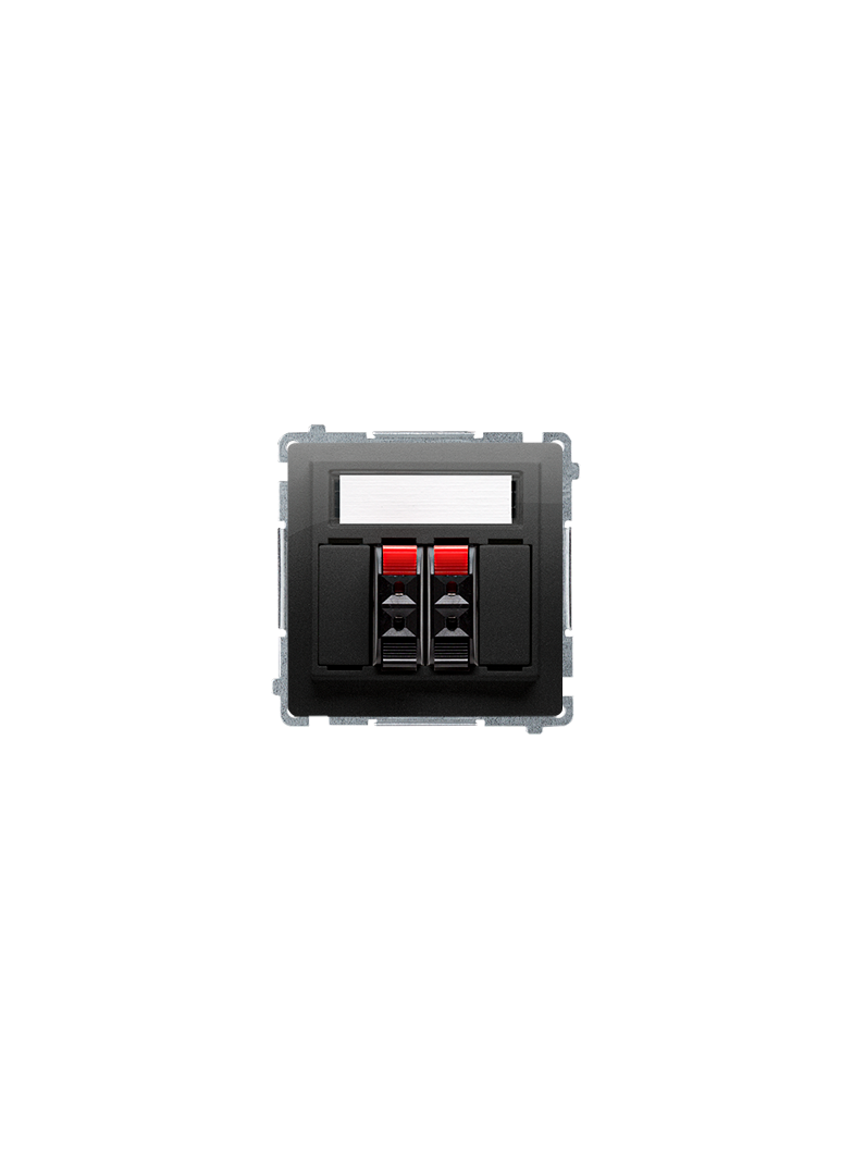 Simon BASIC WMUG-02000x-Y011 Gniazdo głośnikowe 2-krotne z polem opisowym (moduł). Przekrój przew.dl BMGL3.01/49 KONTAKT