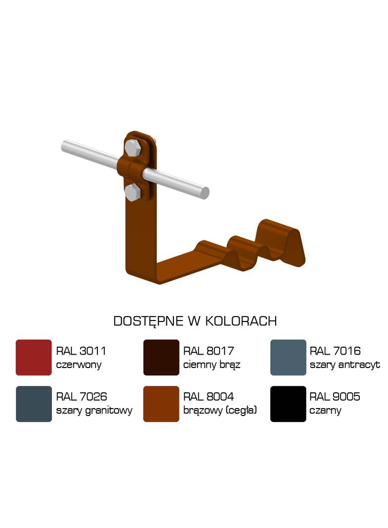 Uchwyt dach.prof. WZÓR 25  Z-śruba, H=10 cm /LA/