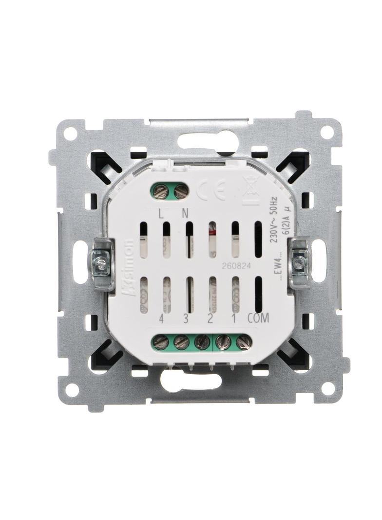 Simon 54 Elektroniczny łącznik/przycisk 4-krotny do sterowania 4 obwodami czarny