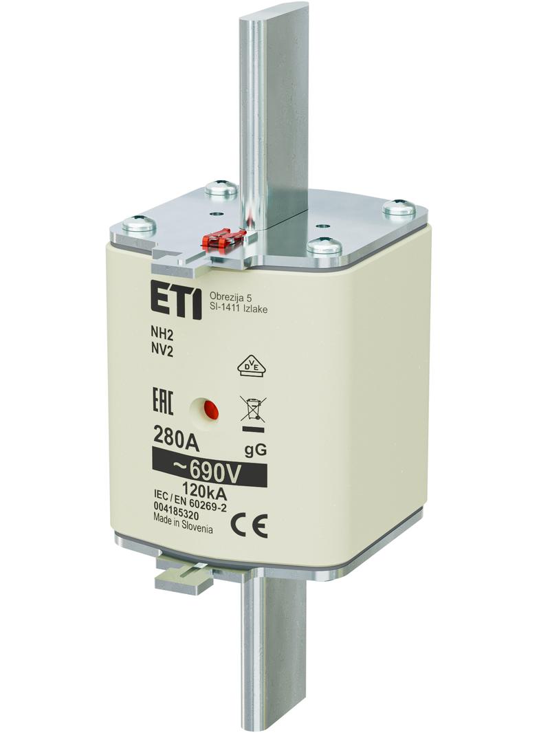 Wkładka topikowa NH zwłoczna KOMBI NH2 gG 280A 690V 004185320 ETI