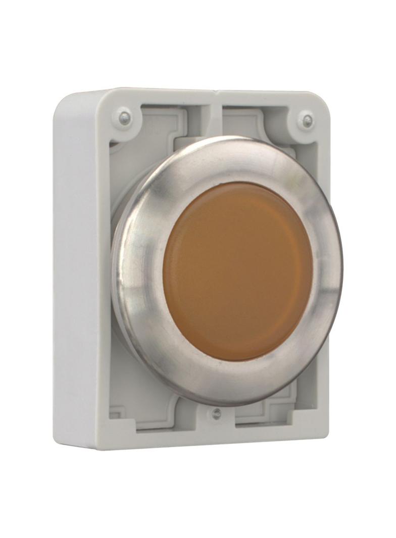 M30I-FL-A-* Lampka sygn. 30mm,płaska,bursztynowa,opis ind. stal nierdz. 188053 EATON