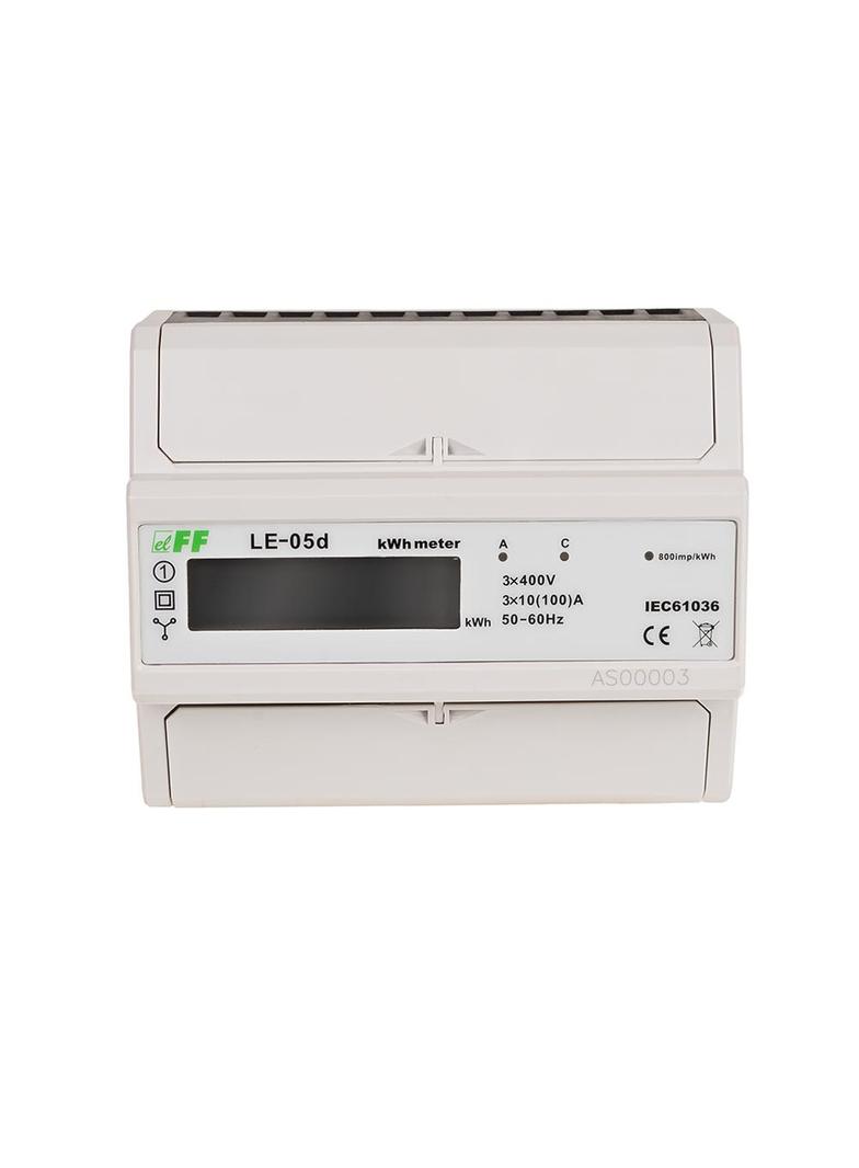 Licznik energii elektrycznej - trójfazowy pomiar w ukł. Arona LCD kl.1 3x230,400V 3x10(100A) LE-05D F&F