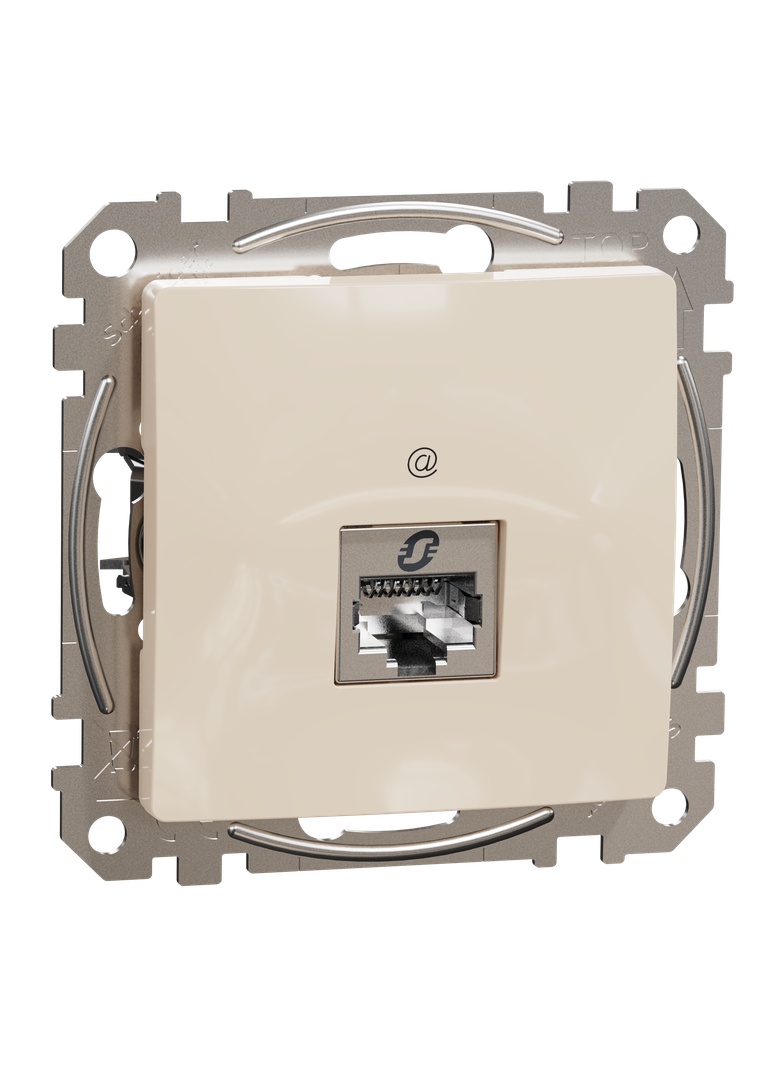 Sedna Design & Elements, gniazdo komputerowe RJ45 kat.6 STP, beżowy