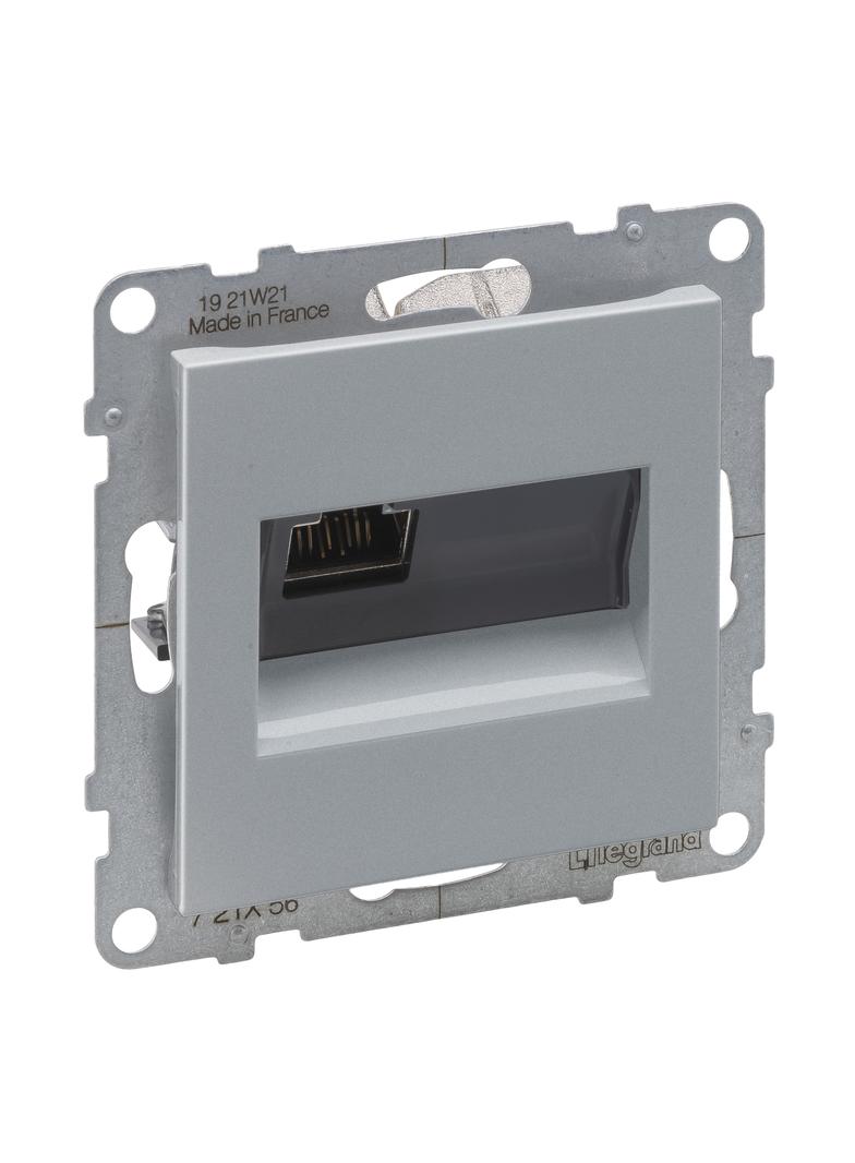 SUNO - Gniazdo RJ45/kat 6 STP, Aluminium, Legrand