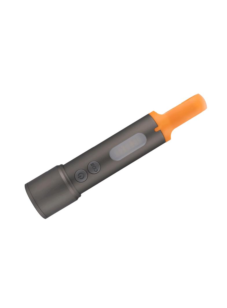 Latarka LED SMD 10W + COB 2W, 350lm, 1200 mAh, funkcja zoom, kolorowe nakładki