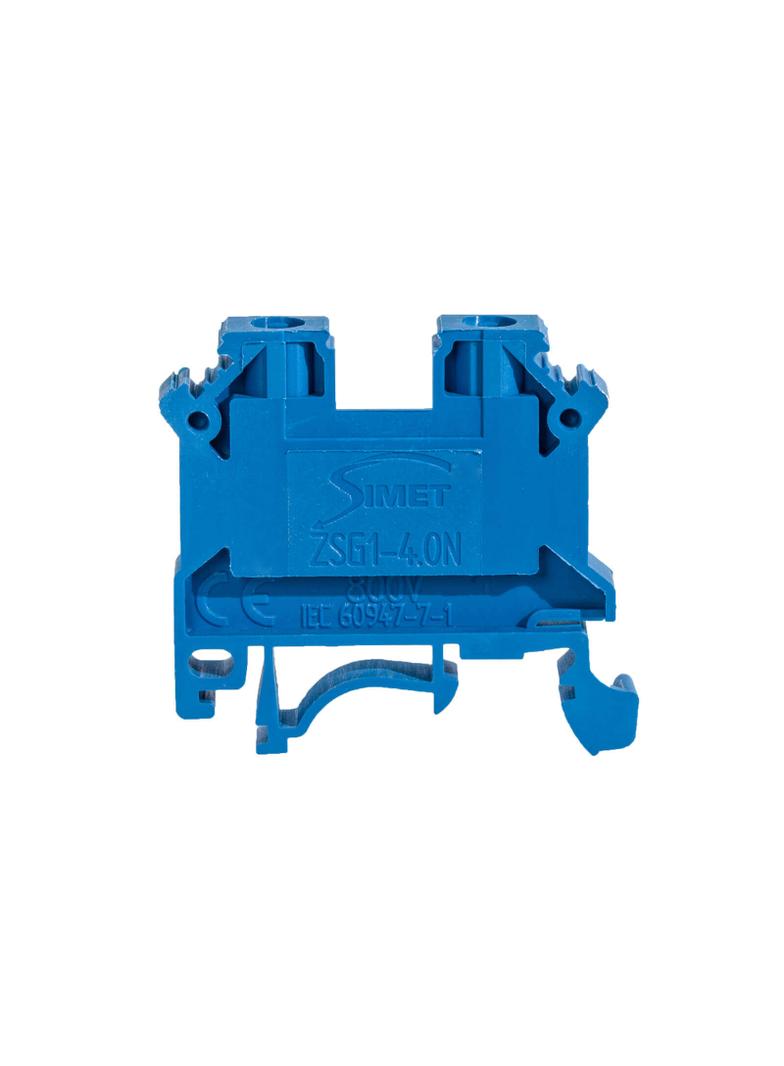 ZSG1-4.0Nn ,  Złączka szynowa gwintowa, seria NOWA, 4,0 mm2, TS 32,35, 1 tor, niebieski