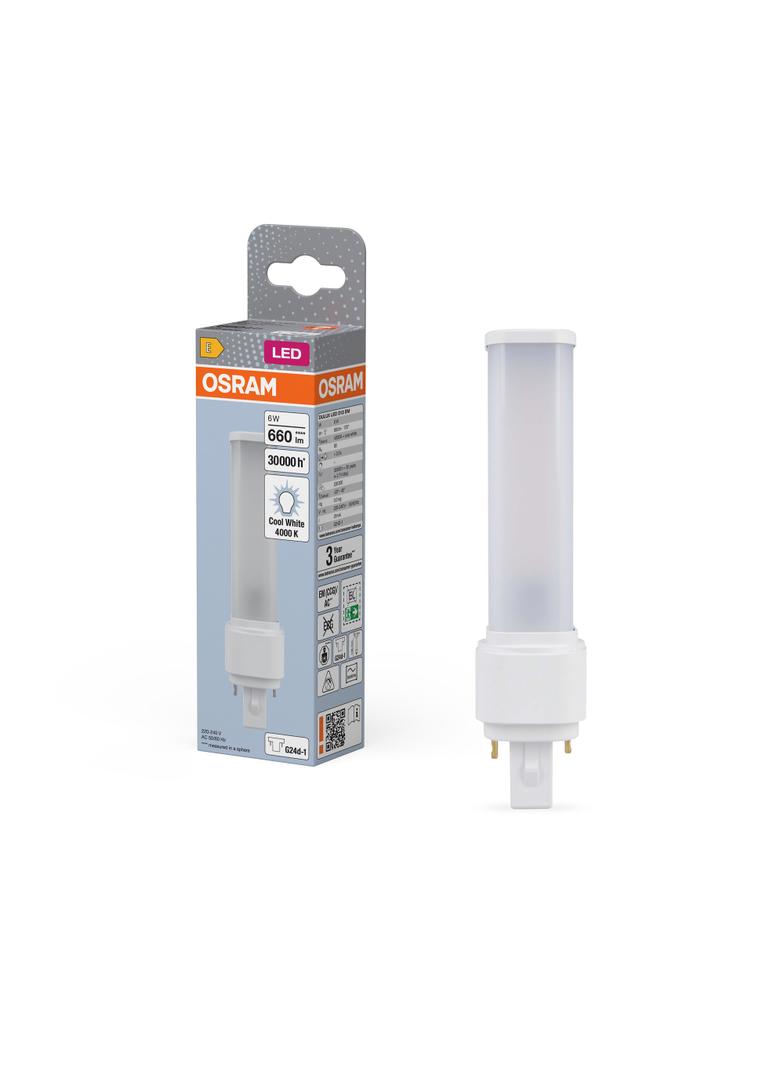 Lampa DULUX D LED FR 13 CCG, AC mains 6W 840 G24d-1