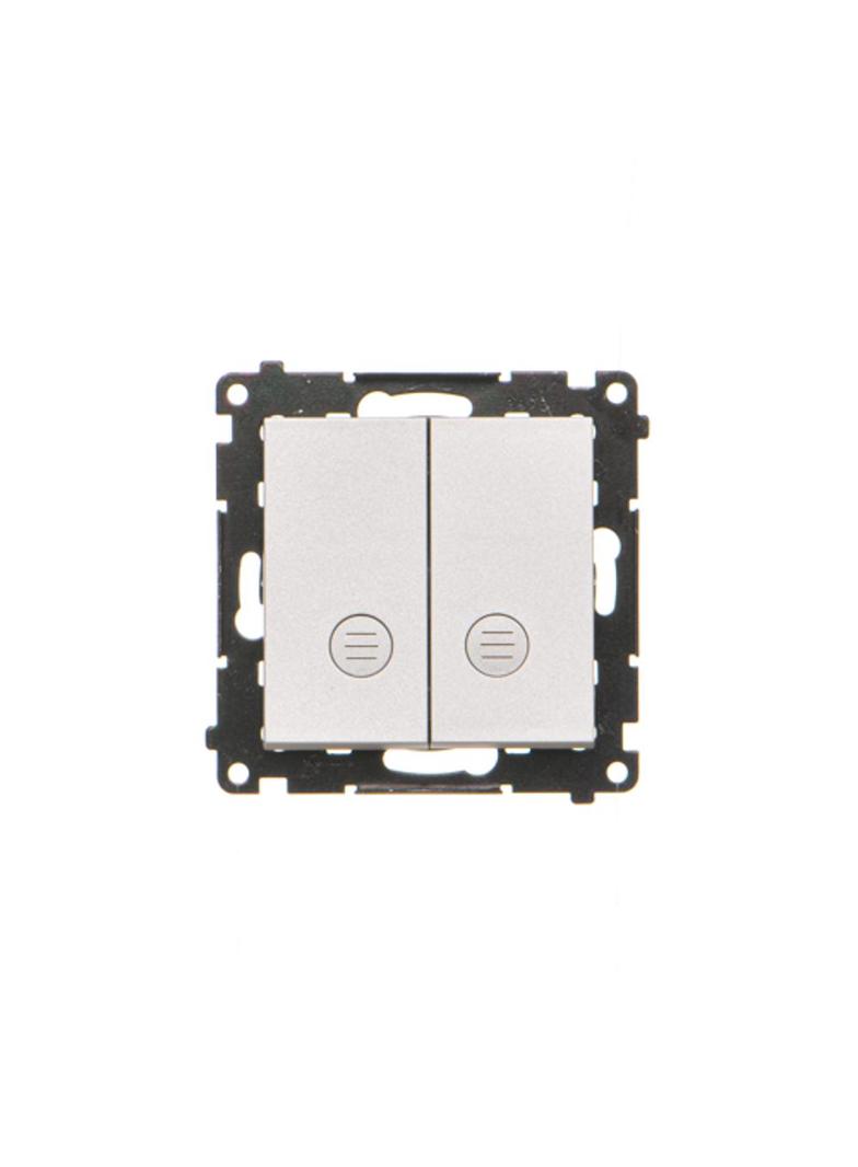 Simon 55 Przycisk zwierny podwójny zwierny bez piktogramu – osobne podświetlenie dla każdego klawisz