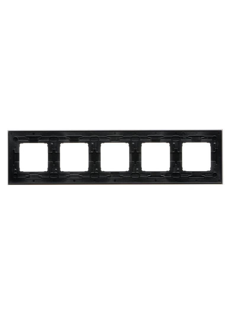 Simon 54 NATURE WMDZ-0150xS-081 Ramka 5-krotna Nature-Metal, SATYNOWA NOC, IP20/IP44. (IP44-należy z DRN5/81 KONTAKT