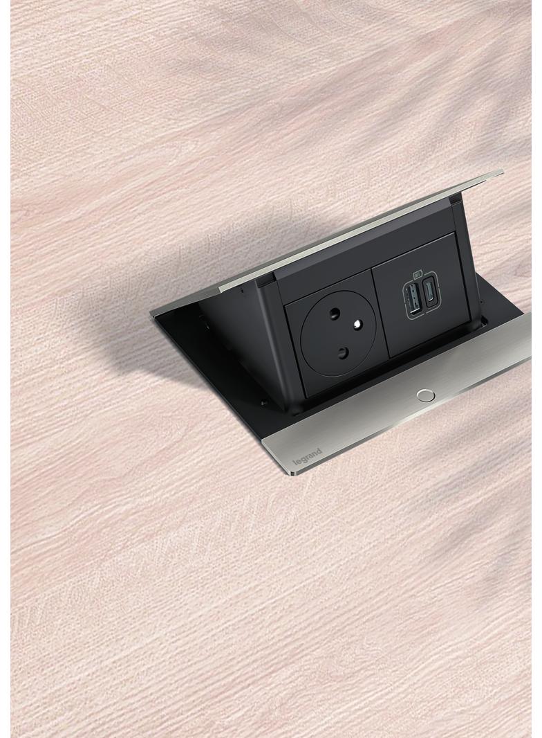 INCARA: POP UP - 3X2P+Z / USB A+C - 2,0 M-STAL, Legrand