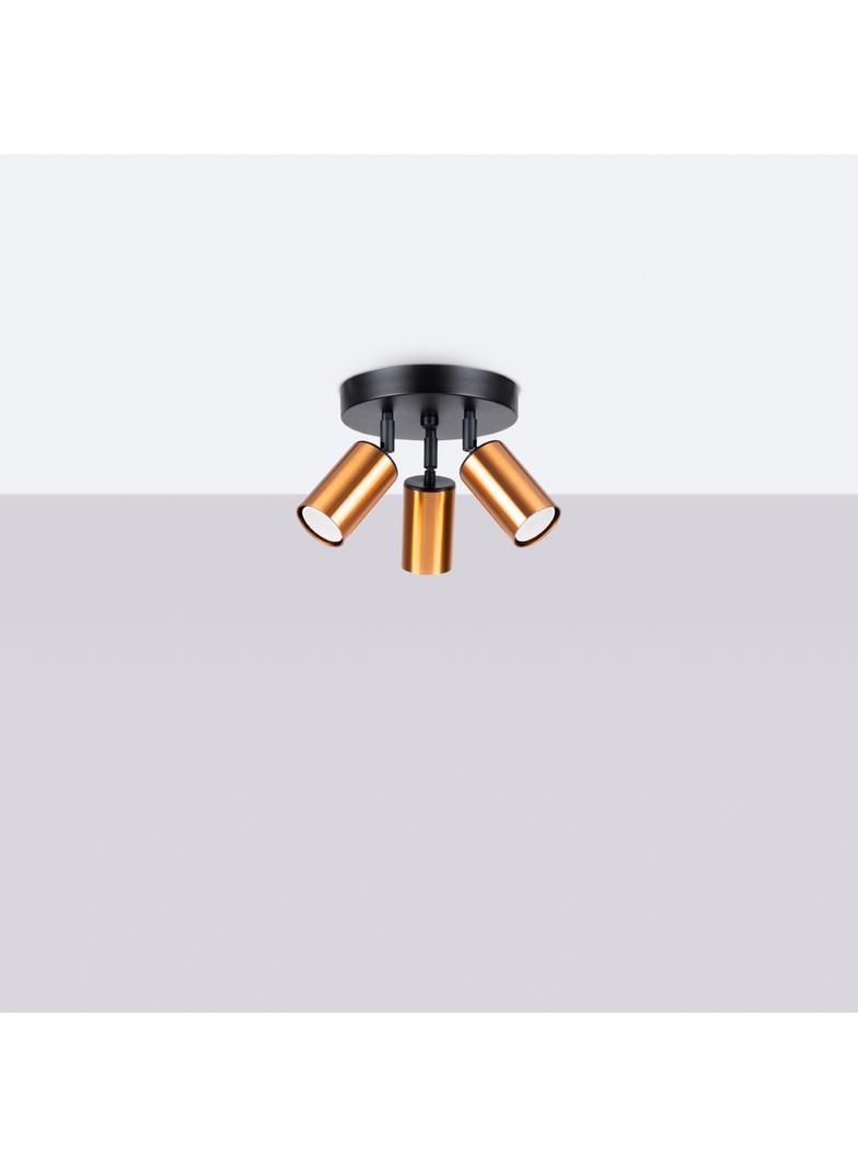 Plafon WINX 3P czarny/miedź
