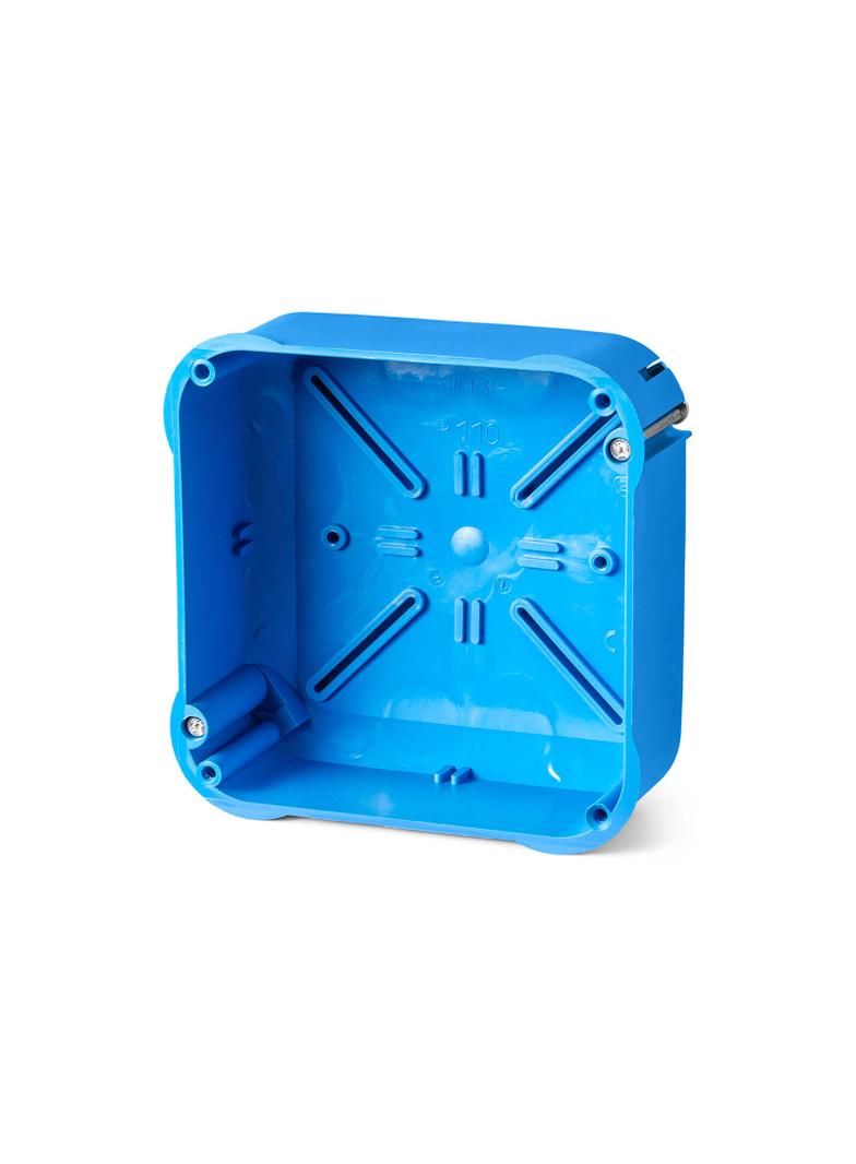 P110 ,  Puszka inst. do p. ścian z przykręcaną pokrywą 115 x 115 , niebieski