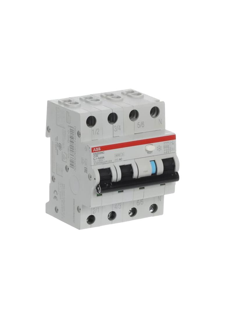 DS203NC C20 AC30 wył. różn.-prąd. z blokiem nadmiarowym