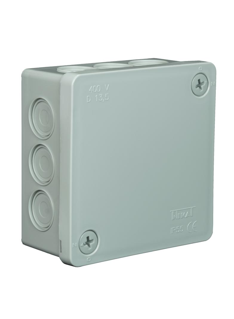 VP-23 Puszka n/t 86x86x40mm IP55 12-wl 2wkr Z-sł. popiel VP 023-03 61.133 OPATÓWEK