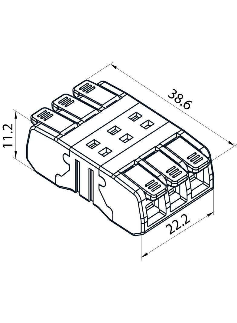 Szybkozłączka CMK-653 transparentny/pomarancZ-9.653 OPATÓWEK