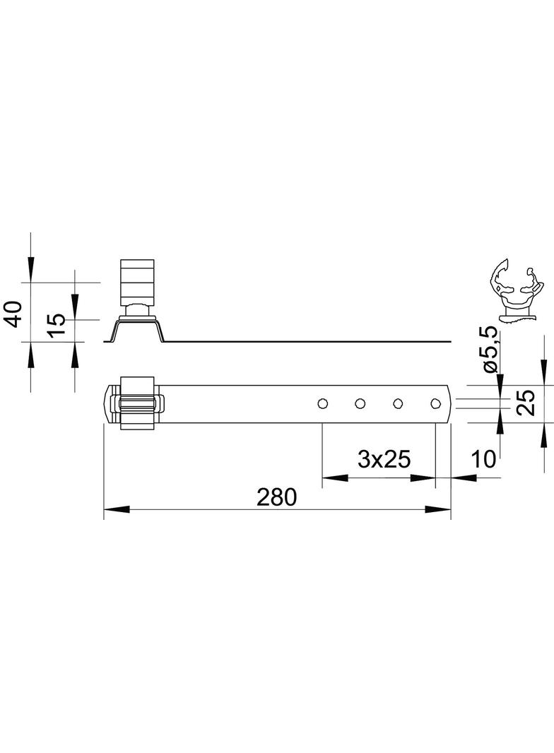 157/FK-CU-280, DACHOWE UCHWYTY PRZEW.280MM 1