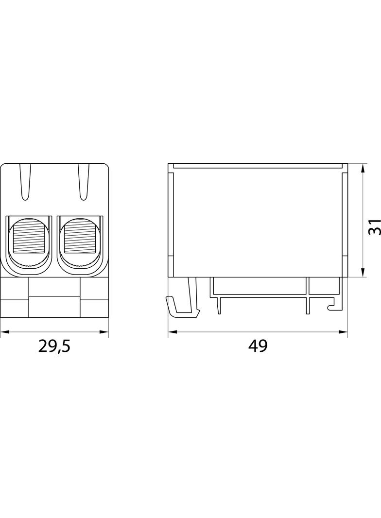 Złączka przelotowa WLZ35/2x50/Z-8.252 OPATÓWEK