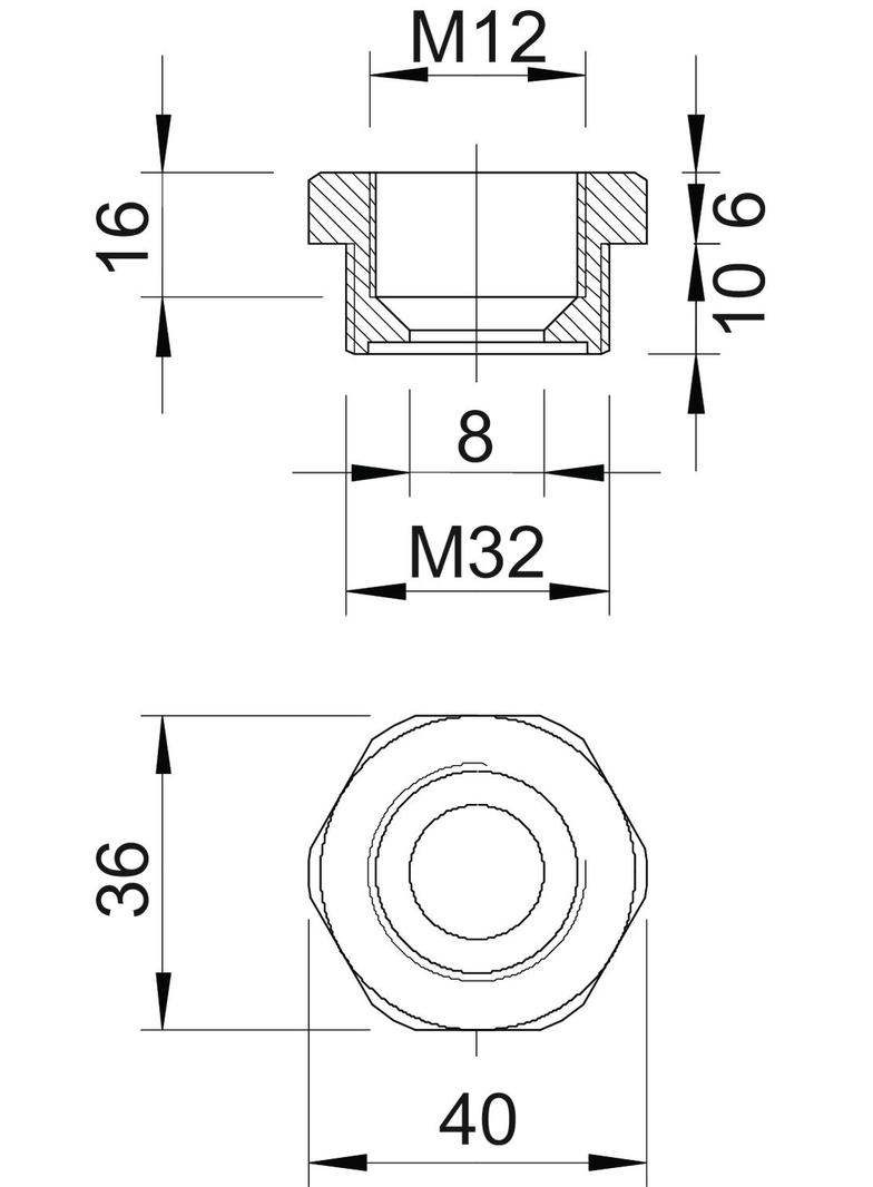 107/R M, REDUKCJA M32-M12 POLIAMID