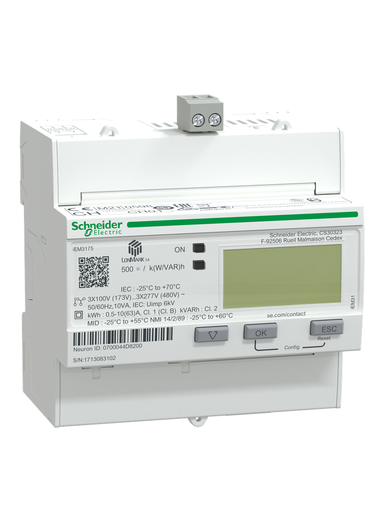 PowerLogic Licznik energii trójfazowy 63A kl 1 MID Lon A9MEM3175 Schneider