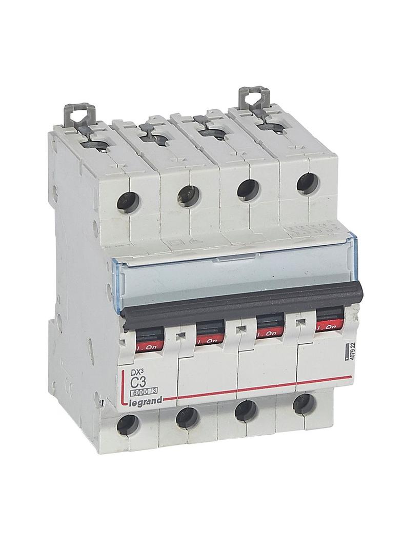 WYŁĄCZNIK NADPRĄDOWY S 304 4P C 3A 6000A SERII DX3, Legrand