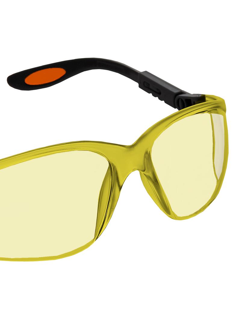 Okulary ochronne poliwęglanowe, żółte soczewki