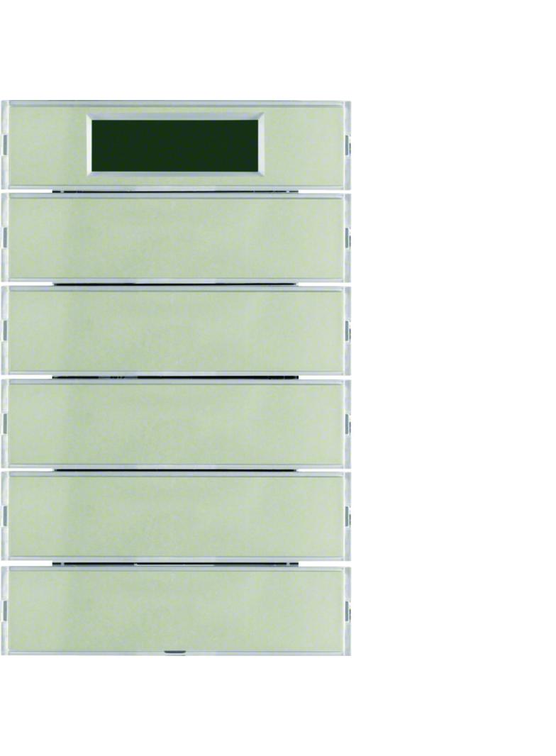 BERKER K.5 Przycisk pięciokrotna z regulatorem temperatury i wyświetlaczem stal szlachetna 75665773