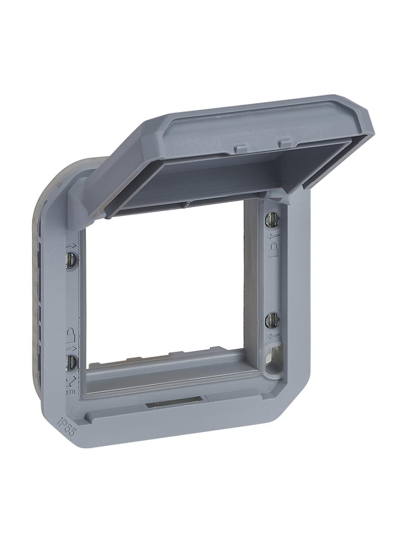 NOWE PLEXO - ADAPTER ARTEOR/MOSAIC Z PRZYCIEMNIONĄ KLAPKĄ MECHANIZM SZARY 069584L LEGRAND