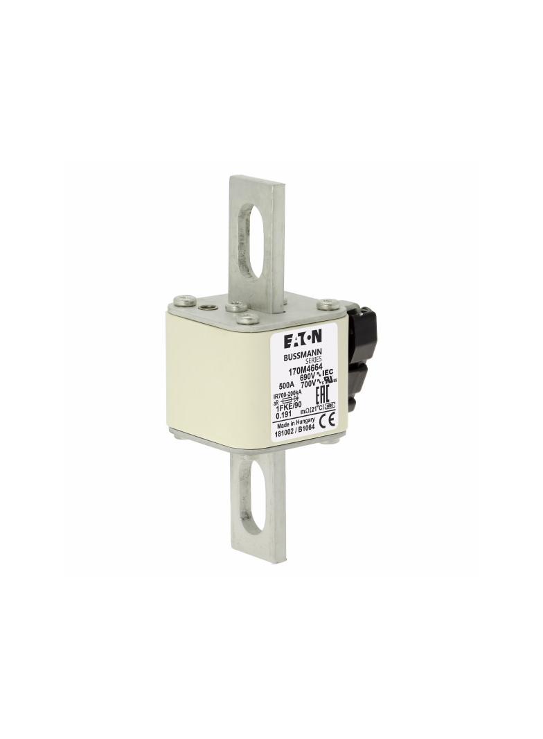 FUSE 500A 690V 1FKE/90 AR UC Wkładka szybka 500A AC 690V rozmiar 1 53x69x136 mm aR IEC UL, 170M4664