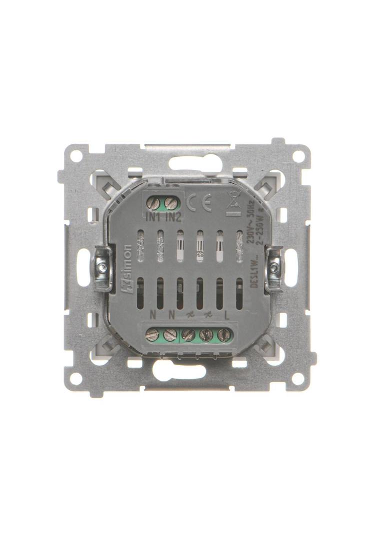 Simon 54 GO Ściemniacz do żarówek LED-owych, 230 V [Wi-Fi] srebrny mat DESL1W.01/43 KONTAKT