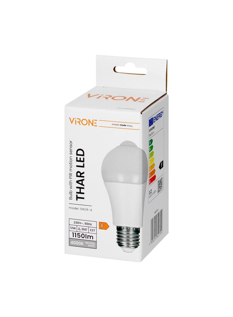 THAR LED PIR 12W A60 żarówka z PIR 12W 1480lm 4000K SW/R-4 ORNO
