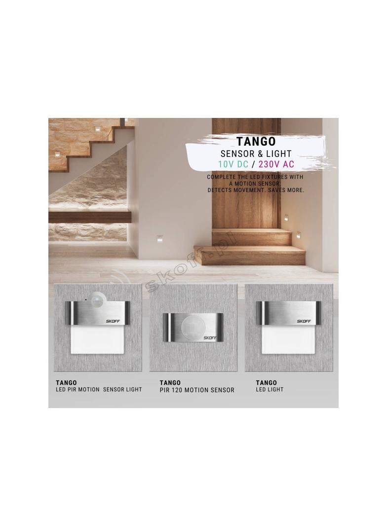 TANGO – K(szlif) / WW (ciepły biały)   [obud. INOX]