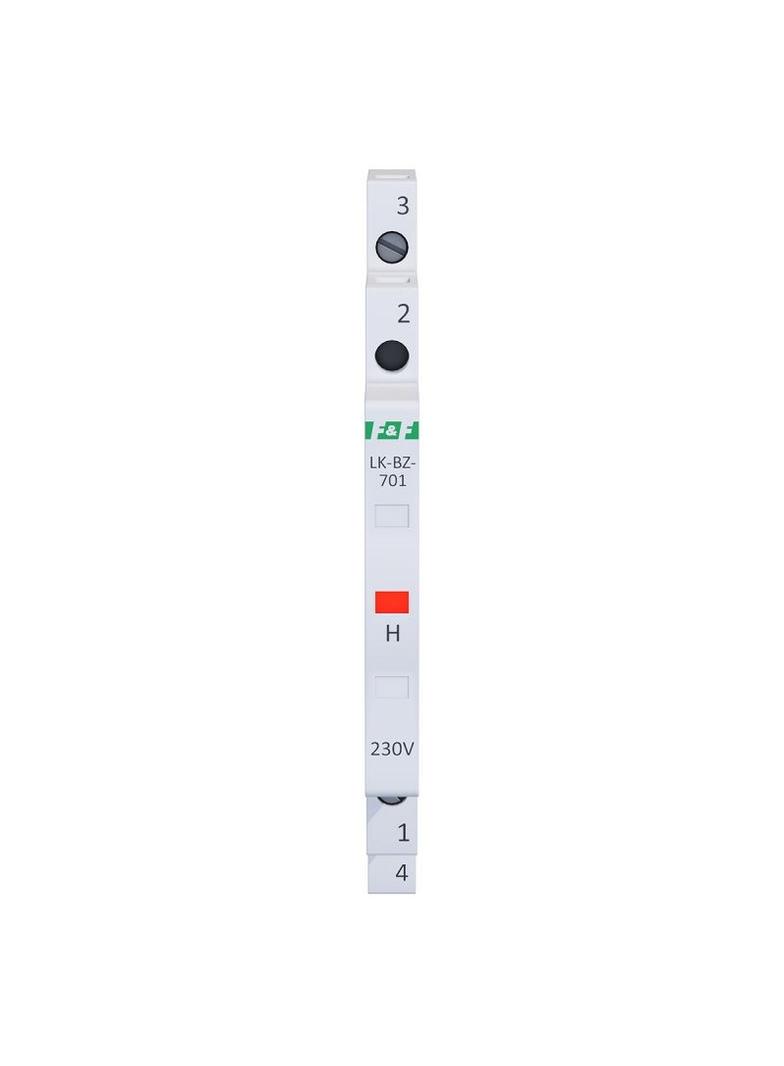 Lampka kontrolna zasilania z zabezpieczeniem 1/3S 1xLED CZERWONA LK-BZ-701R F&F