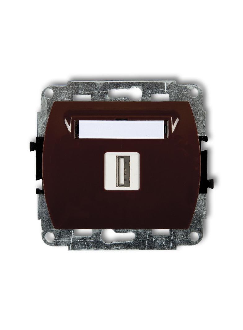 TREND Mechanizm gniazda pojedynczego USB A-A 3.0 brązowy